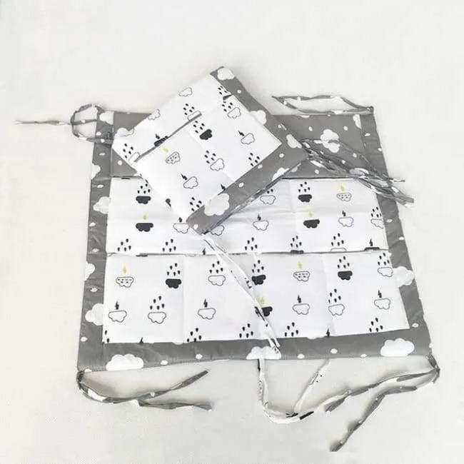 Bett hängen Aufbewahrungstasche Babybett Bett Marke Baby Baumwolle Crib Organizer 50 * 60cm Spielzeug Windeltasche für Kinderbett Bettwäsche Set