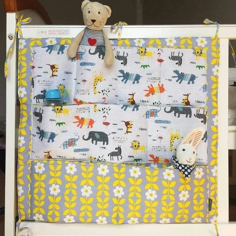 Bett hängen Aufbewahrungstasche Babybett Bett Marke Baby Baumwolle Crib Organizer 50 * 60cm Spielzeug Windeltasche für Kinderbett Bettwäsche Set