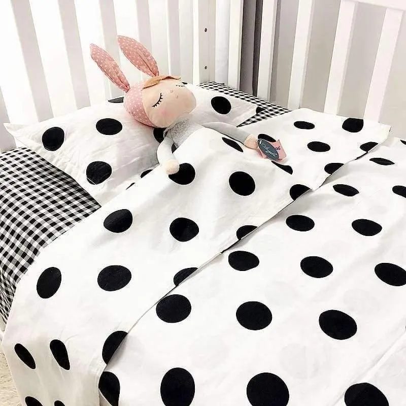 3Pcs Babybettwäscheset Kinderbettwäscheset aus Baumwolle Einschließlich Bettbezug + Kissenbezug + Bettwäsche für den Kindergarten