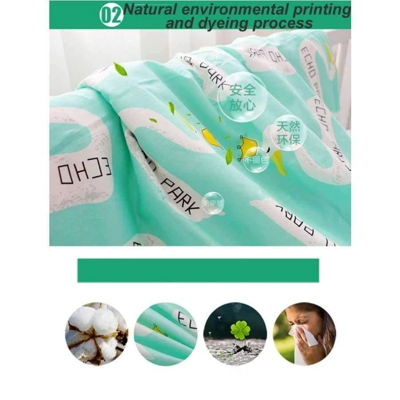 3Pcs Babybettwäscheset Kinderbettwäscheset aus Baumwolle Einschließlich Bettbezug + Kissenbezug + Bettwäsche für den Kindergarten
