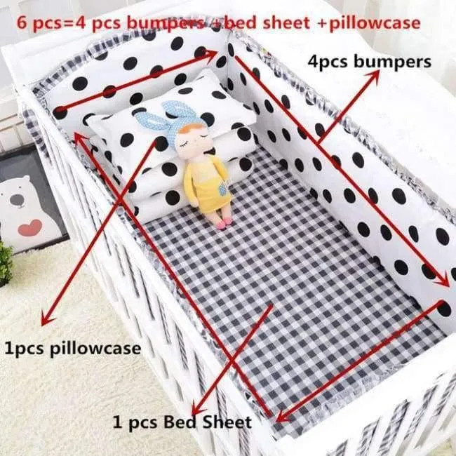 6pcs / set Blau Universum Design Krippe Bettwäsche Set Baumwolle Kleinkind Baby-bettwäsche Enthalten Babybett Stoßstangen Bettlaken kissenbezug