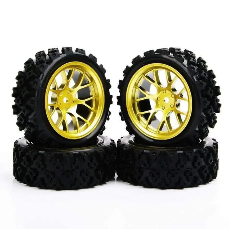 4pcs / set Racing Off Road Reifen 12mm Hex Rubber Reifen Felge Für RC 1: 10 Fahrzeug Spielzeug Zubehör