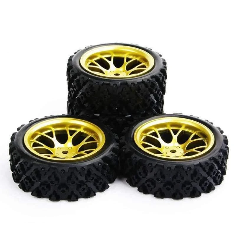 4pcs / set Racing Off Road Reifen 12mm Hex Rubber Reifen Felge Für RC 1: 10 Fahrzeug Spielzeug Zubehör