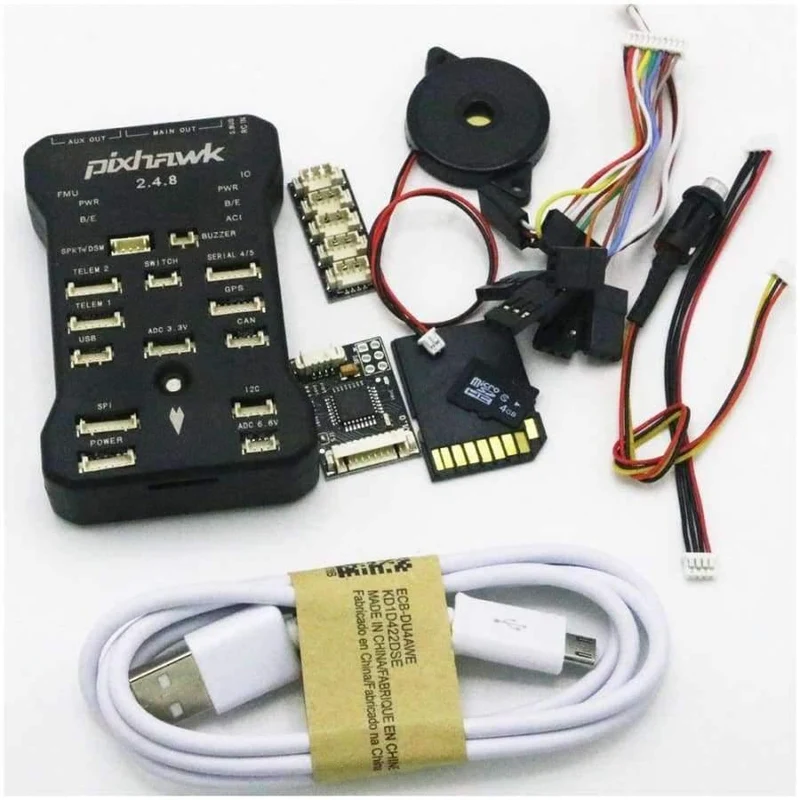 Pixhawk PX4 Autopilot PIX 2.4.8 32 Bit Flight Controller + Sicherheitsschalter + Summer 4G SD + I2C Splitter-Erweiterungsmodul + USB-Kabel