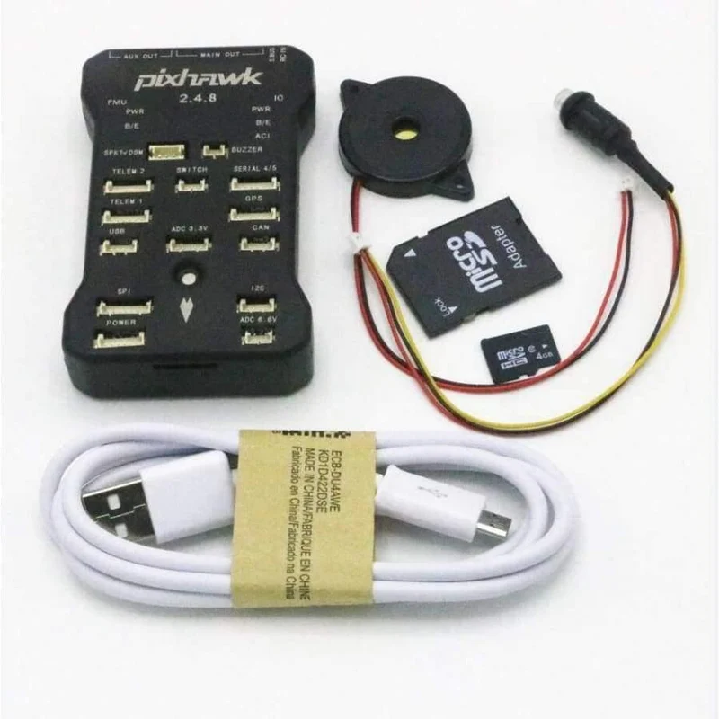Pixhawk PX4 Autopilot PIX 2.4.8 32 Bit Flight Controller + Sicherheitsschalter + Summer 4G SD + I2C Splitter-Erweiterungsmodul + USB-Kabel