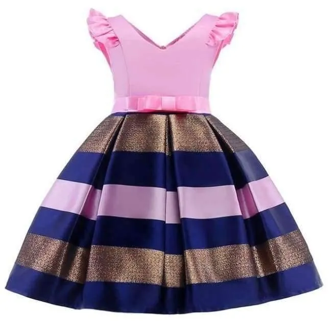 Baby Girl Princess Dress Kids Stripe Sleeveless Dresses For Toddler Children European American Fashion Clothing