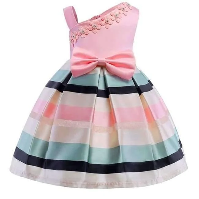 Baby Girl Princess Dress Kids Stripe Sleeveless Dresses For Toddler Children European American Fashion Clothing