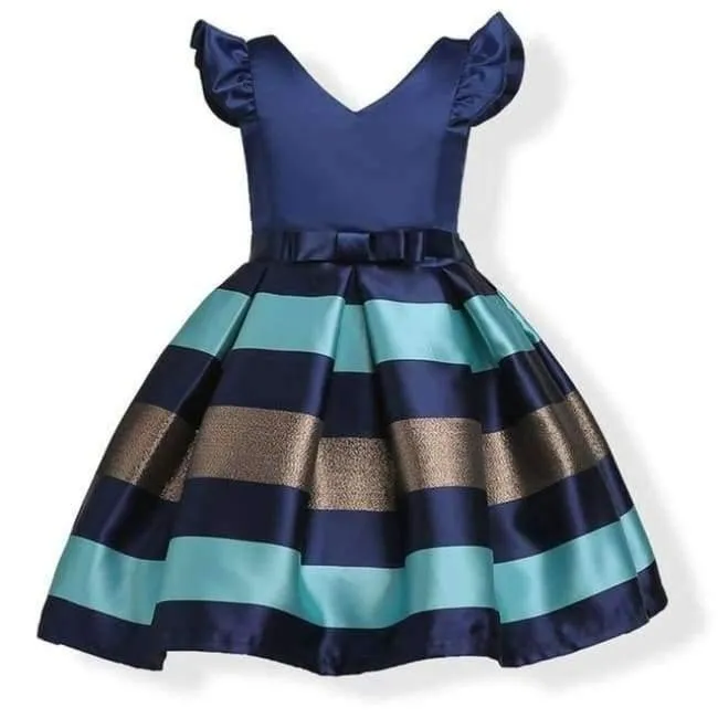 Baby Girl Princess Dress Kids Stripe Sleeveless Dresses For Toddler Children European American Fashion Clothing