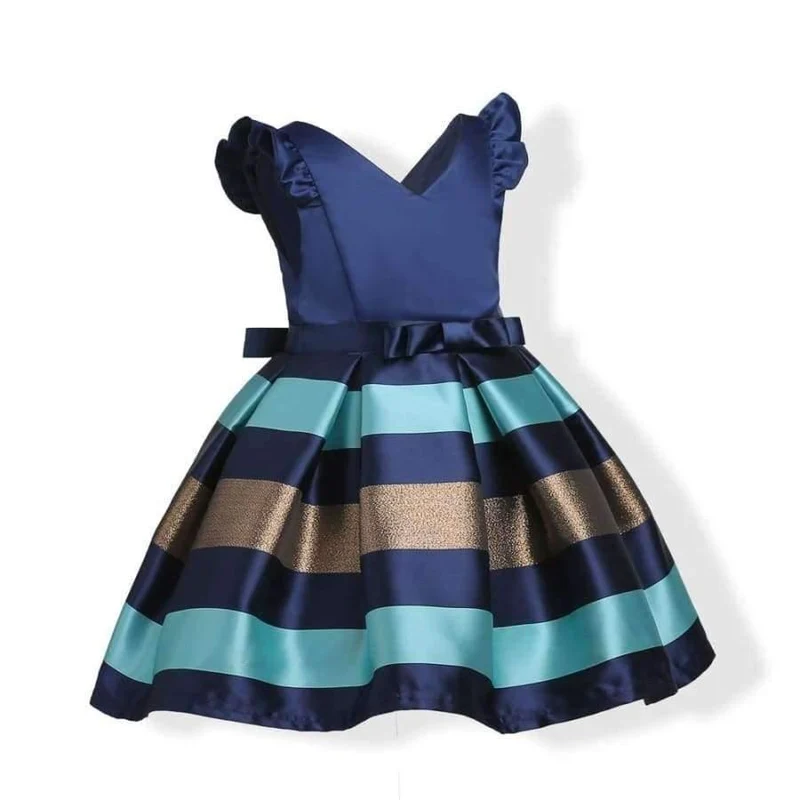 Baby Girl Princess Dress Kids Stripe Sleeveless Dresses For Toddler Children European American Fashion Clothing