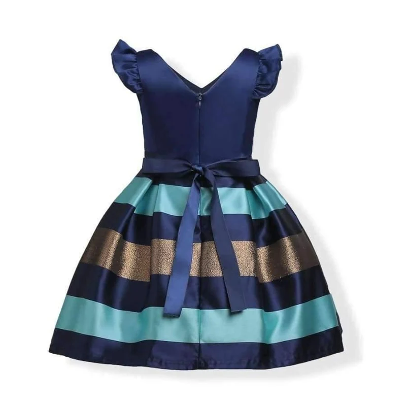 Baby Girl Princess Dress Kids Stripe Sleeveless Dresses For Toddler Children European American Fashion Clothing