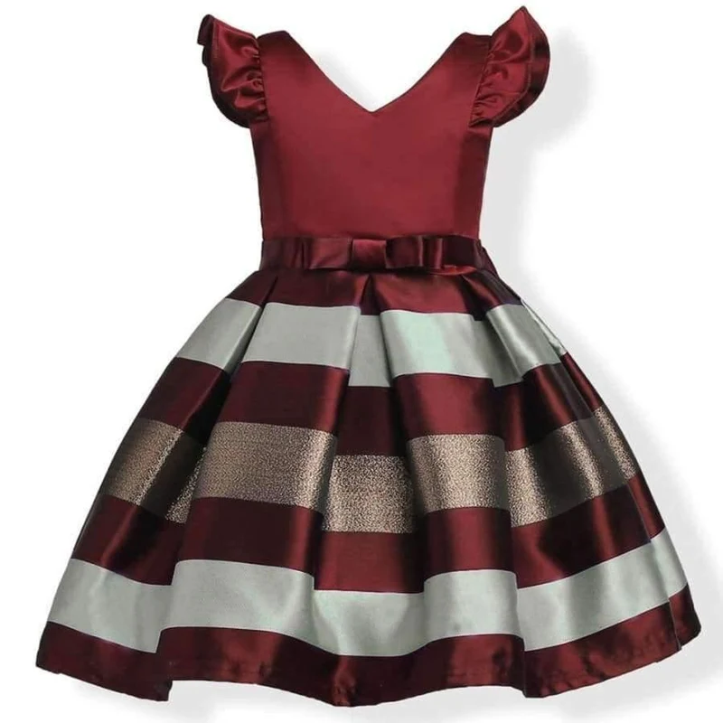 Baby Girl Princess Dress Kids Stripe Sleeveless Dresses For Toddler Children European American Fashion Clothing