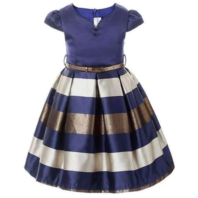 Baby Girl Princess Dress Kids Stripe Sleeveless Dresses For Toddler Children European American Fashion Clothing