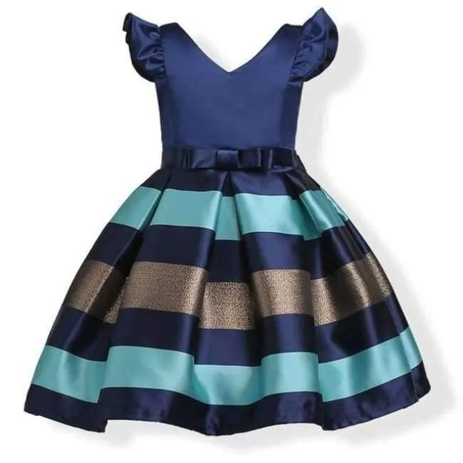 Baby Girl Princess Dress Kids Stripe Sleeveless Dresses For Toddler Children European American Fashion Clothing