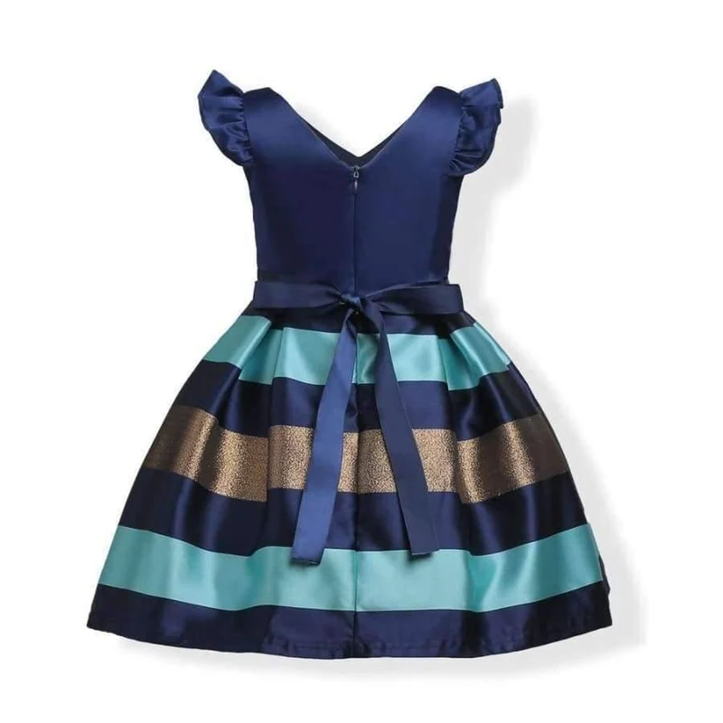 Baby Girl Princess Dress Kids Stripe Sleeveless Dresses For Toddler Children European American Fashion Clothing