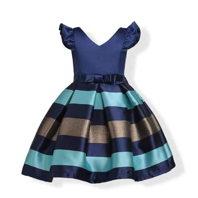 Baby Girl Princess Dress Kids Stripe Sleeveless Dresses For Toddler Children European American Fashion Clothing