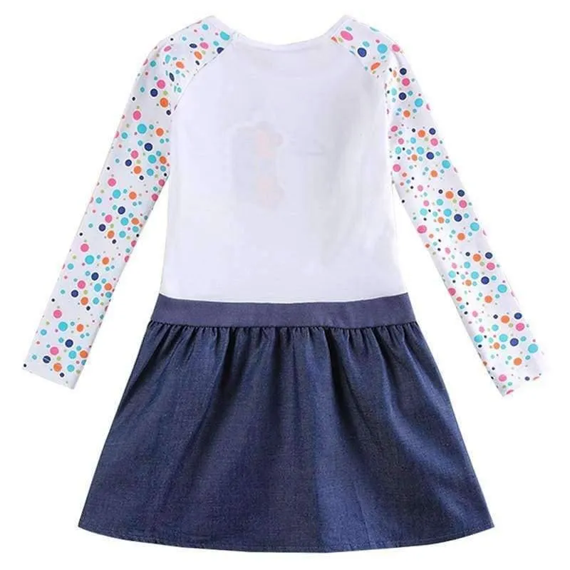 New Kids Clothes Baby Girls Dress Child Floral Clothing for Girls Long Seeve Flower Princess Party Dress