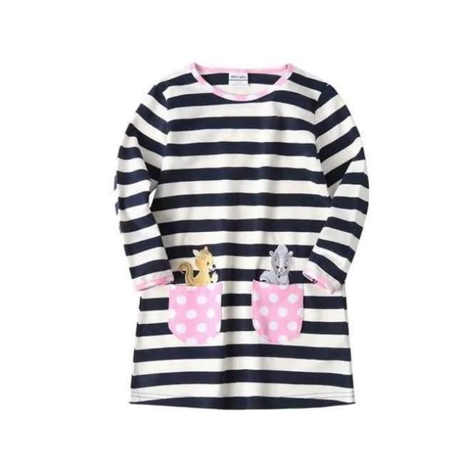 New Kids Clothes Baby Girls Dress Child Floral Clothing for Girls Long Seeve Flower Princess Party Dress