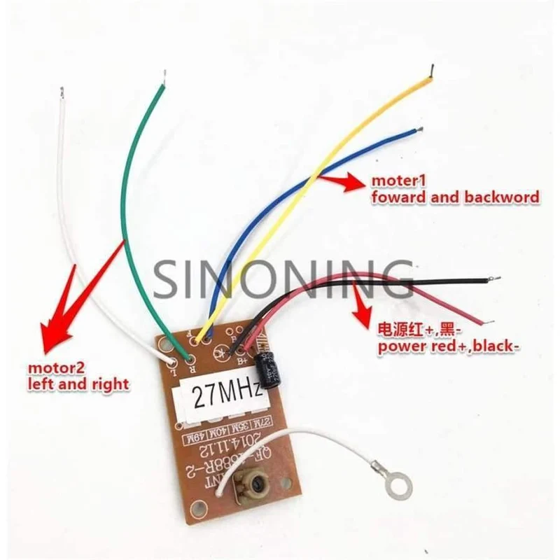 8 Tasten 4CH Fernbedienung mit Empfängerplatine 27Mhz für DIY SN-RM9