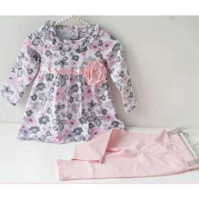 Baby Girl Floral Clothes Set Newborn Toddler Cotton Suit Kids Girl Outfits Spring Tracksuit Infant Clothing Set