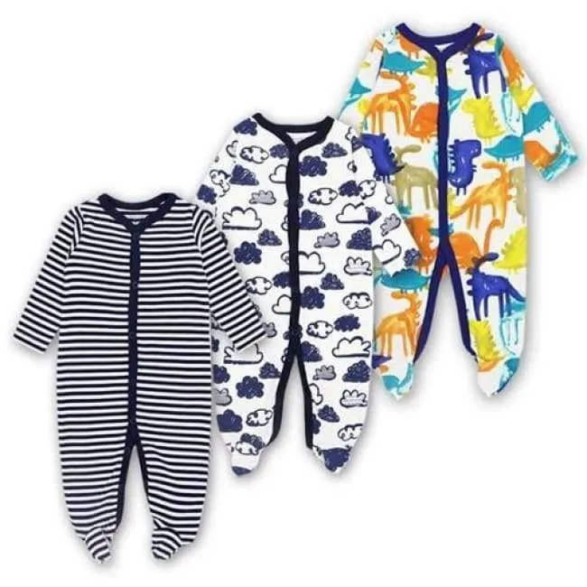 3 Pack Baby Girls Boy Clothes Newborn Pajamas Toddler Infant Sleepwear 0-12 Months Baby Romper Babies Clothing Set
