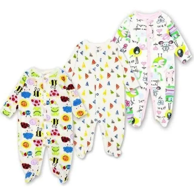 3 Pack Baby Girls Boy Clothes Newborn Pajamas Toddler Infant Sleepwear 0-12 Months Baby Romper Babies Clothing Set