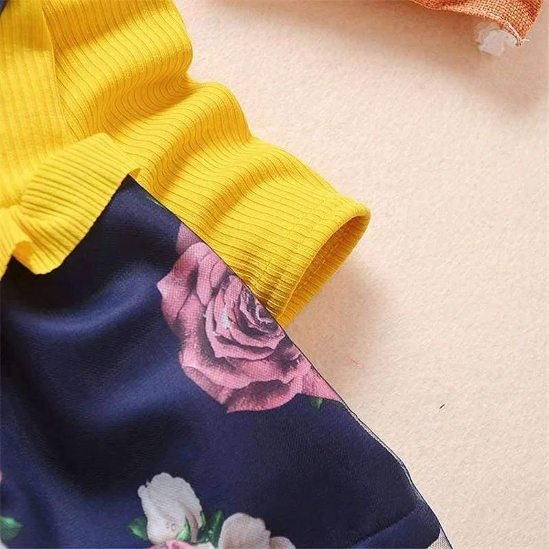 Baby spring Girl Dress Christmas Party Dresses Kids Girls Floral Clothes Children Girl Dress baby girl clothing dress