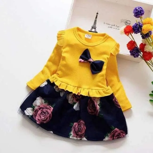 Baby spring Girl Dress Christmas Party Dresses Kids Girls Floral Clothes Children Girl Dress baby girl clothing dress