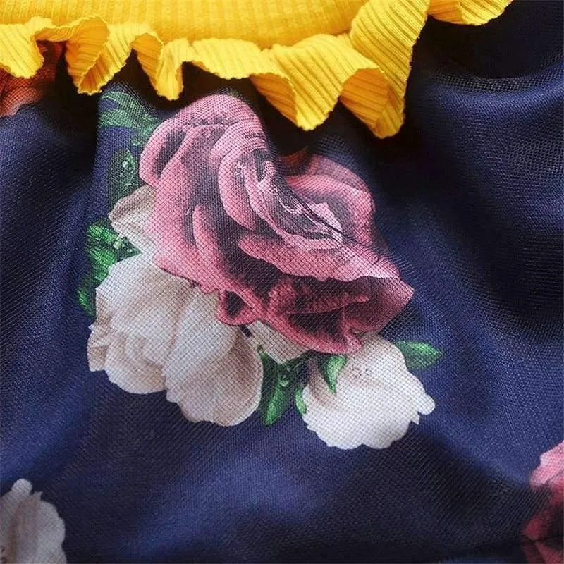 Baby spring Girl Dress Christmas Party Dresses Kids Girls Floral Clothes Children Girl Dress baby girl clothing dress