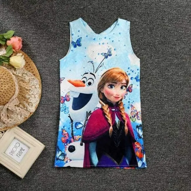 Summer Baby Girl Dress Queen Princess Anna Elsa Dress Vestidos Butterfly Print Party Dress Kids Elza Costume Kids Clothes