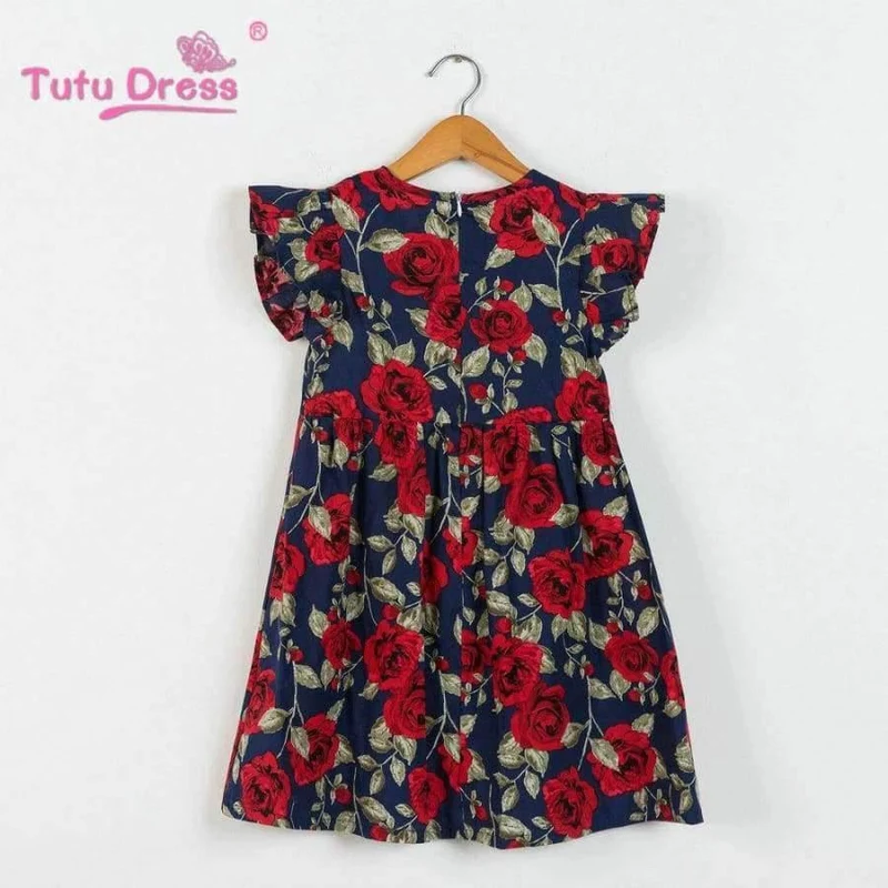 Summer Girls Dress Floral Print Princess Dresses For Baby Girls Designer Formal Party Dress Kids Clothes