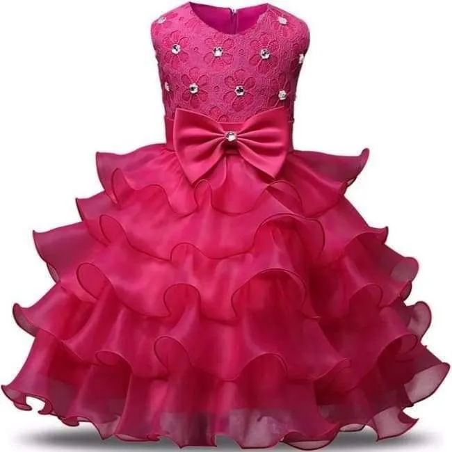 Girl Dress Summer 0-8 Years Floral Baby Girls Dresses Vestidos 9 Colors Wedding Party Children Clothes Birthday Clothing