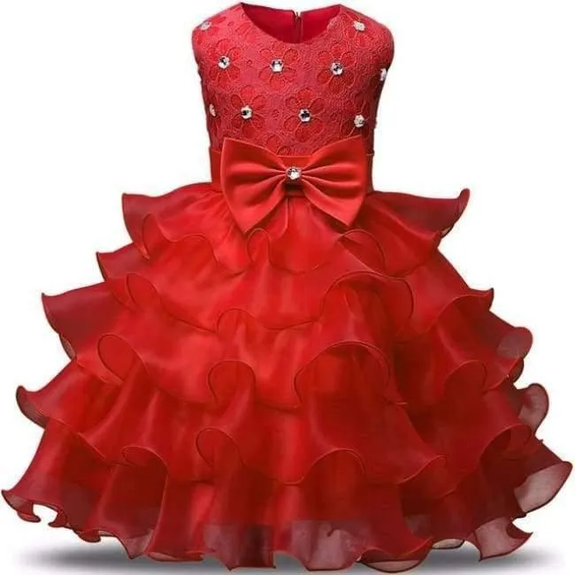Girl Dress Summer 0-8 Years Floral Baby Girls Dresses Vestidos 9 Colors Wedding Party Children Clothes Birthday Clothing