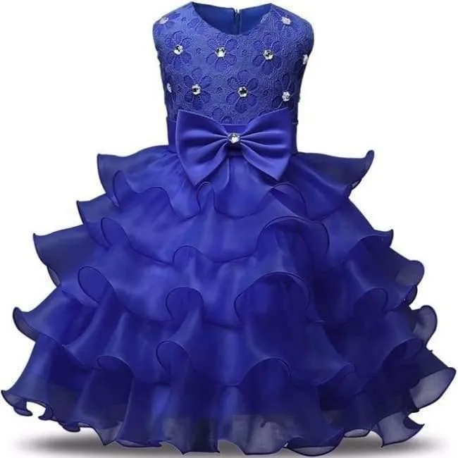 Girl Dress Summer 0-8 Years Floral Baby Girls Dresses Vestidos 9 Colors Wedding Party Children Clothes Birthday Clothing