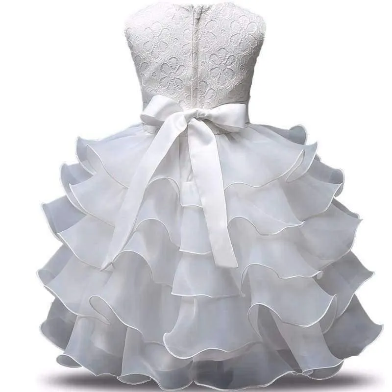 Girl Dress Summer 0-8 Years Floral Baby Girls Dresses Vestidos 9 Colors Wedding Party Children Clothes Birthday Clothing