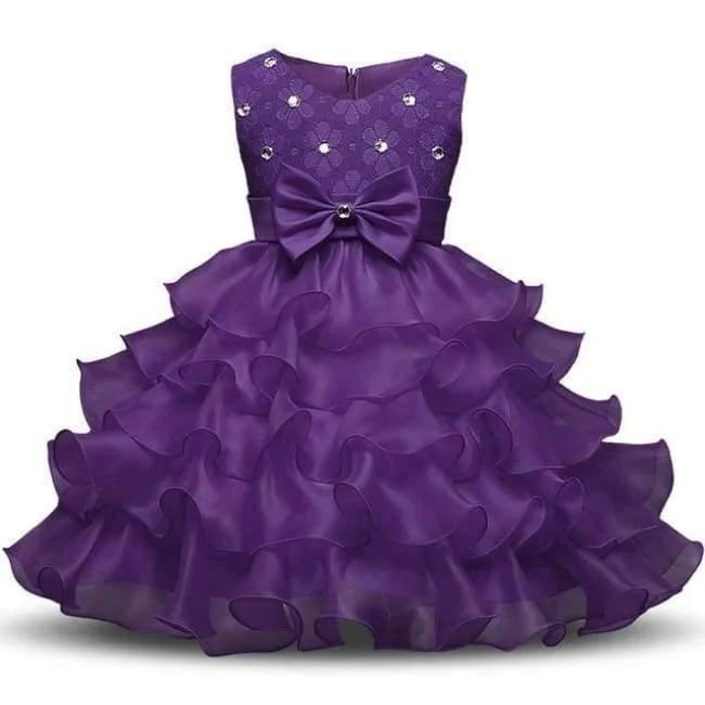 Girl Dress Summer 0-8 Years Floral Baby Girls Dresses Vestidos 9 Colors Wedding Party Children Clothes Birthday Clothing