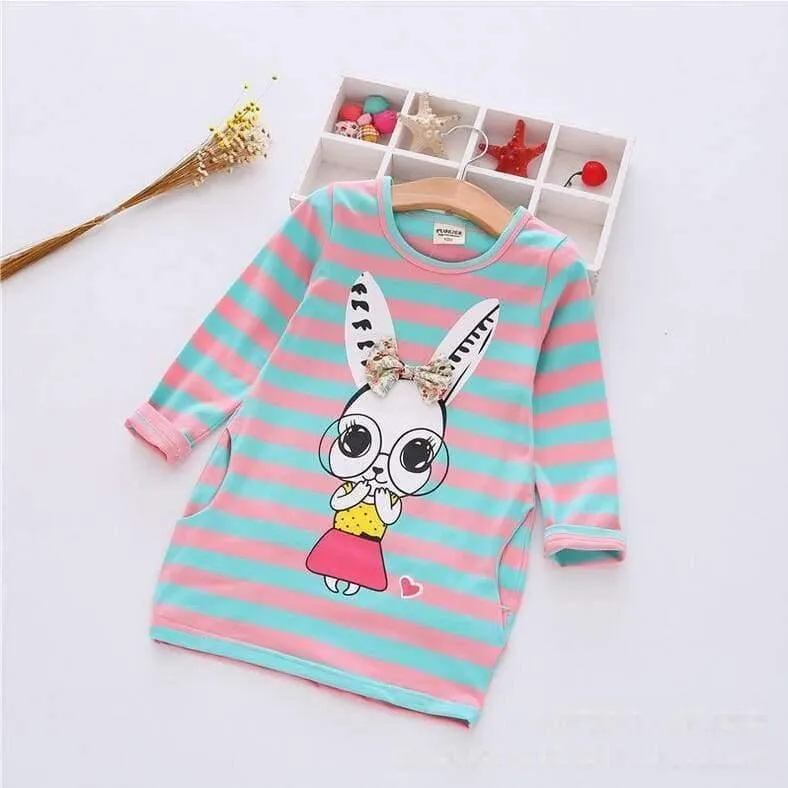Girls Dress Cartoon Kids Dresses For Girl Clothes 2-8Y Baby children clothing Vestidos Costume Roupas Infantis Menina