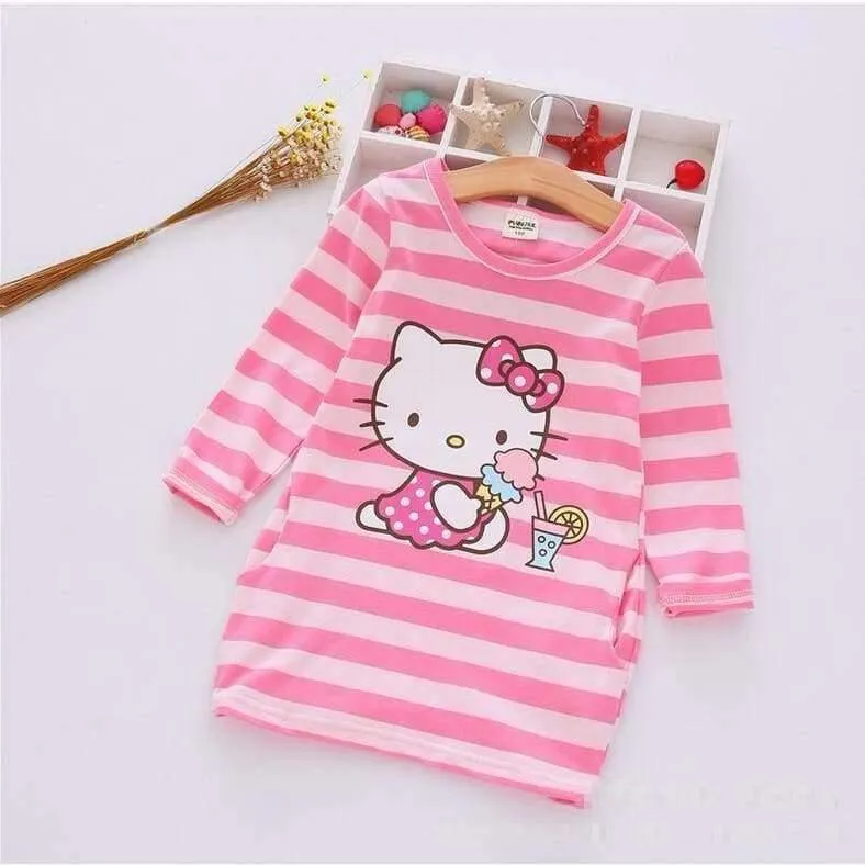 Girls Dress Cartoon Kids Dresses For Girl Clothes 2-8Y Baby children clothing Vestidos Costume Roupas Infantis Menina