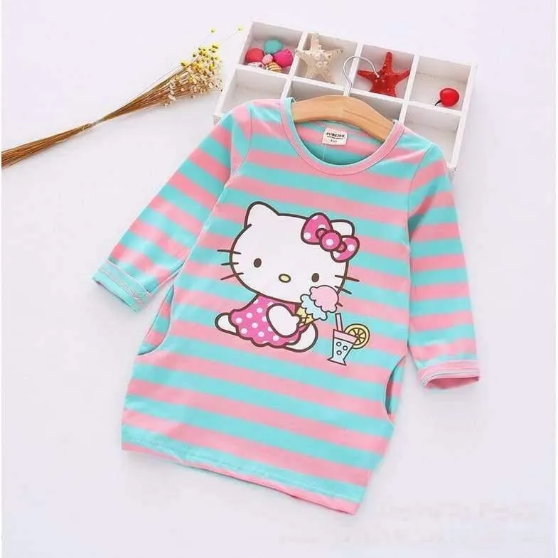 Girls Dress Cartoon Kids Dresses For Girl Clothes 2-8Y Baby children clothing Vestidos Costume Roupas Infantis Menina
