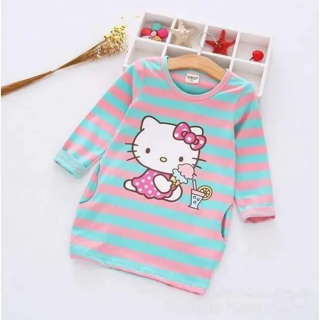 Girls Dress Cartoon Kids Dresses For Girl Clothes 2-8Y Baby children clothing Vestidos Costume Roupas Infantis Menina