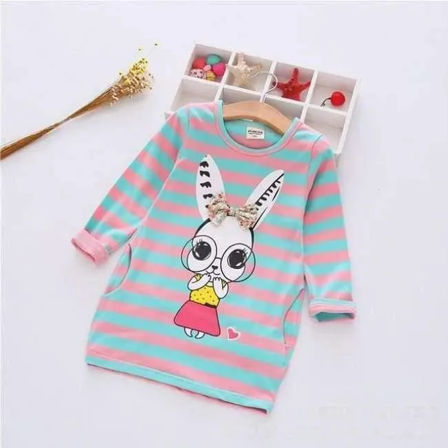 Girls Dress Cartoon Kids Dresses For Girl Clothes 2-8Y Baby children clothing Vestidos Costume Roupas Infantis Menina