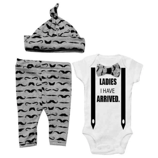 Newborn Baby Boy Clothing Set Casual Baby Girl Clothes Kids Sport Suits racksuit boy clothes (Hat+Rompers+trouser)3pcs babies