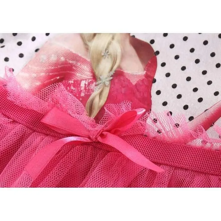 3-8 Years Summer Baby Girl Dress Princess Vestidos Fever Anna Elsa Dress Children Clothing For Kids Birthday Party Costume
