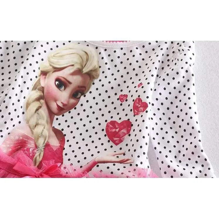 3-8 Years Summer Baby Girl Dress Princess Vestidos Fever Anna Elsa Dress Children Clothing For Kids Birthday Party Costume