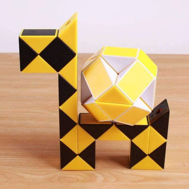 Magisches Schlangenlineal-Puzzlespielzeug 24 Geschwindigkeitsblöcke Schlangen-Twist-Puzzle Kinder Lernspiel Spielzeug Zauberwürfel für Kinder Geschenk