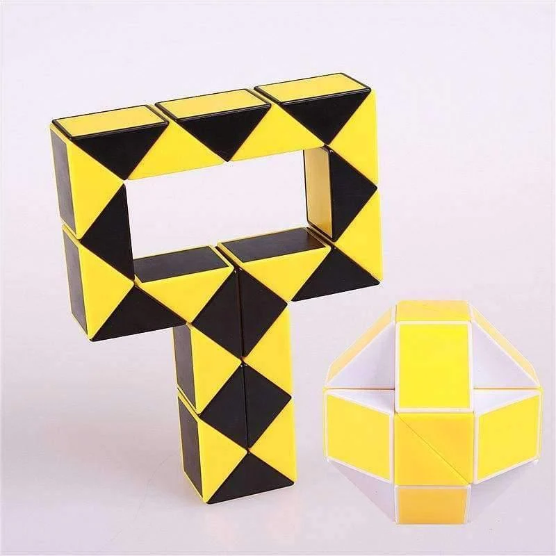 Magisches Schlangenlineal-Puzzlespielzeug 24 Geschwindigkeitsblöcke Schlangen-Twist-Puzzle Kinder Lernspiel Spielzeug Zauberwürfel für Kinder Geschenk