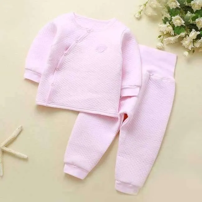 Baby Outfits Baby Girl Clothes Set Warm Long Sleeve Boy Newborn Clothes High Waist PP Pants Sets Snow Sleepwear Pajamas