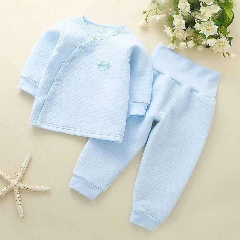 Baby Outfits Baby Girl Clothes Set Warm Long Sleeve Boy Newborn Clothes High Waist PP Pants Sets Snow Sleepwear Pajamas