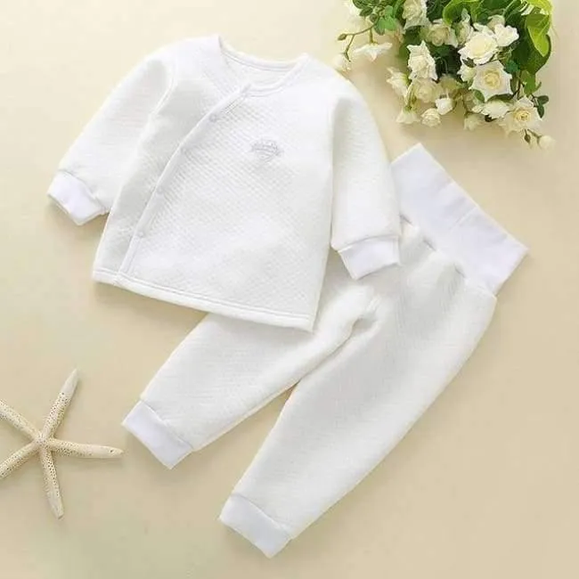 Baby Outfits Baby Girl Clothes Set Warm Long Sleeve Boy Newborn Clothes High Waist PP Pants Sets Snow Sleepwear Pajamas
