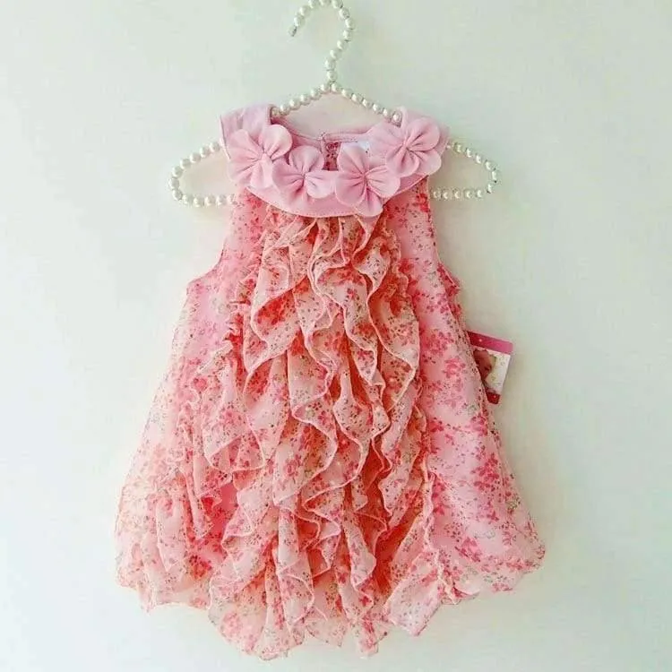 Summer Girls Dress Infant Romper Dresses Toddler Kids Birthday Party Chiffon Dress Jumpsuits Baby Girl Clothes