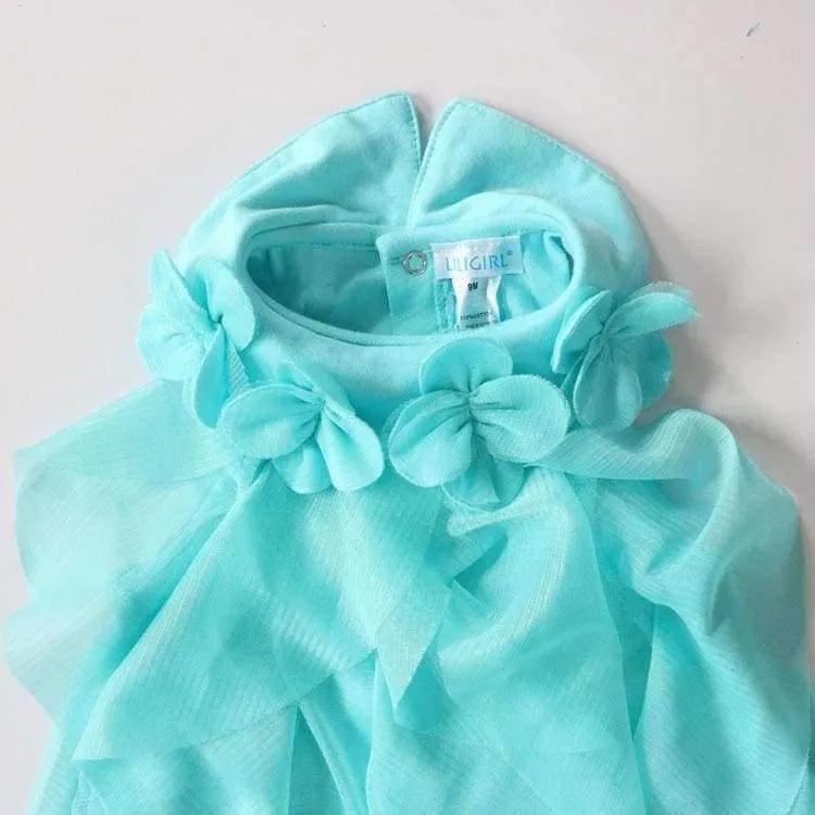 Summer Girls Dress Infant Romper Dresses Toddler Kids Birthday Party Chiffon Dress Jumpsuits Baby Girl Clothes